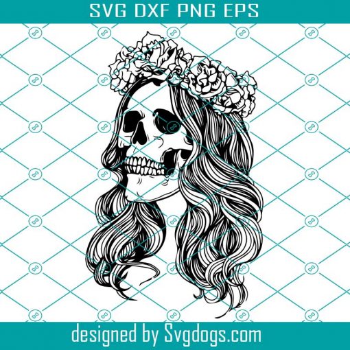 Skull Svg, Flower Skull Svg, Skull Svg, Floral Skull Svg, Sugar Skull Svg