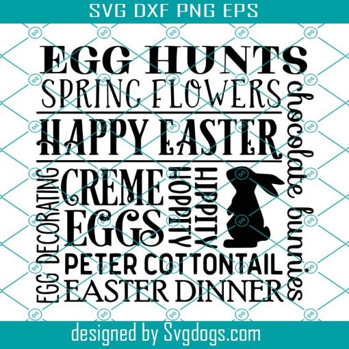 Egg Hunts Happy Easter Svg, Easter Svg, Easter Bunny Svg, Egg Hunts Svg, Creme Eggs Svg, Chocolate Bunny Svg, Bunny Svg, Rabbit Svg