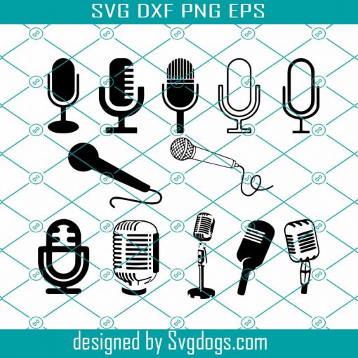 Microphone Svg Bundle, Trending Svg, Microphone Svg, Microphone Clipart, Microphone Vector, Radio Microphone Svg, Radio Icon Svg