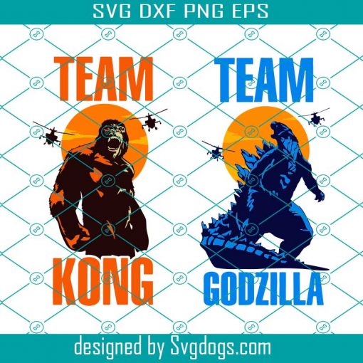 Team Godzilla Svg, Team Kong Print Godzilla Svg, Trending Svg