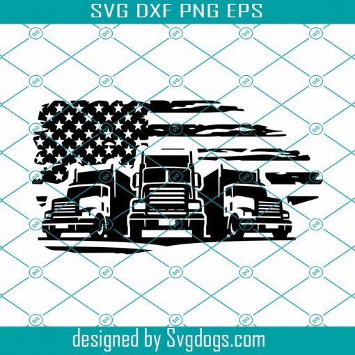 American Logistic Company Svg, Truck Svg , Distressed American Flag Svg,  Forwarding Truck Svg