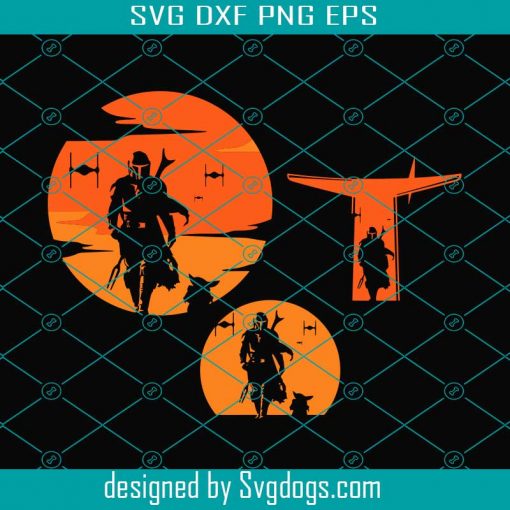 Madalorian Digital Svg, Mandalorian Series Svg, Star Wars Svg , Bounty Hunter Svg, Baby Yoda Svg, Boba Fett Svg, Space Superiority Fighter Svg