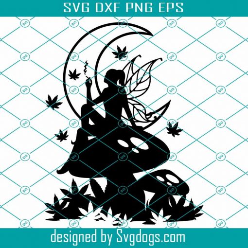 Cannabis Smoking Fairy Svg File, Weed Smoking Fairy Svg, Smoking Fairy Svg, Weed Fairy Smoking Svg