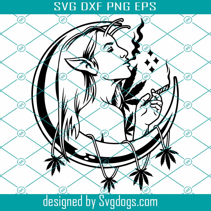 Cannabis Smoking Fairy Svg File, Weed Smoking Fairy Svg, Smoking Fairy ...