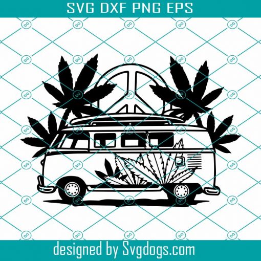 Cannabis Van Svg, Weed Van Svg, Retro Van Svg, Vintage Van Svg, Surf Van Svg, Van Svg