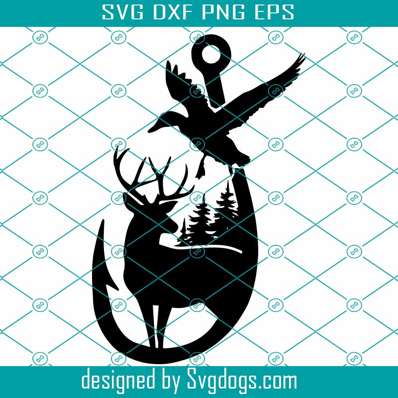 Download Deer And Hook Svg Hunting And Fishing Svg Deer Hunting Svg Hook Fishing Svg Duck Hunting Svg Svgdogs