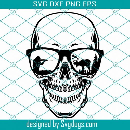 Deer Hunting Svg, Skull Hunter Svg, Wild Deer Svg, Skull Svg