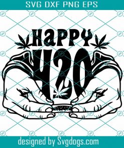 Happy 420 Svg, Hands Rolling Joint Svg, Rolling Kush Svg, Cannabis Hands Svg, 420 Svg