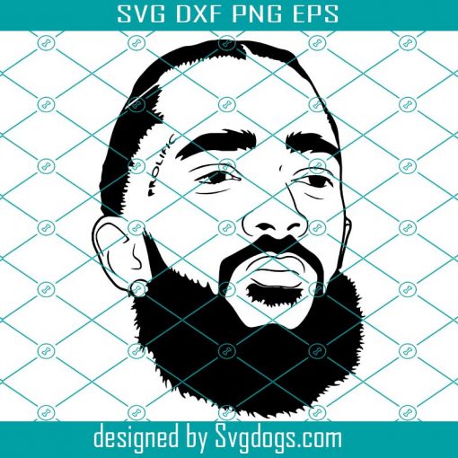 Nipsey Hussle Svg, Nipsey Hussle Portrait Svg, Nipsey Hussle Face Svg