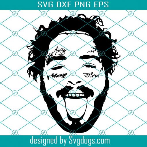 Rapper Post Malone Svg, Post Malone Svg, Leave Me Malone Svg, Rapper Svg, Stay Always Tired Svg