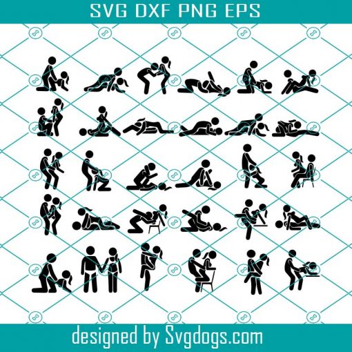 Positions Svg, Sexual Positions Svg, Kamasutra Bundle Svg, Sex Positions Svg