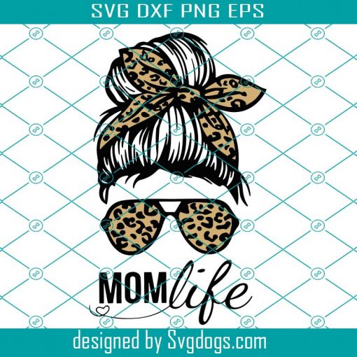 Mom Life Svg, Momlife Svg, Messy Bun Mom Life Svg, Bun Skull Svg, Gift For Wife Svg