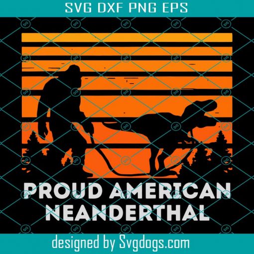 Proud American Neanderthal T Rex Sunset Svg, Trending Svg, American Neanderthal, Neanderthal Svg, T Rex Svg, Dinosaur Svg, American Svg