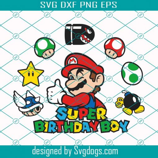 Super Birthday Boy Svg, Super Mario Svg, Trending Svg, Birthday  Svg