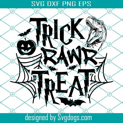 Trick Or Treat Svg, Dinosaur Svg, Dino Party Svg, Halloween Svg, Trending Svg