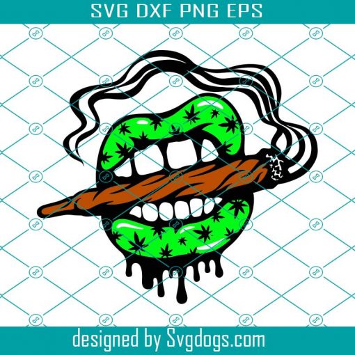 Lips Smoking Joint Svg, Dopelife Svg , Red Lips Dripping Smoking Weed Svg, Dope Girl Svg, Dripping Lips Smoking Weed Joint Svg