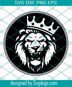 Royal Lion in Crown Svg, Lion head Svg, Lion Ai Animals Svg, Lion Svg, Lion svg, Lion King Svg