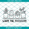 What The Fucculent Svg, Gardening Succulents Svg, Funny Plant Svg, Mom Svg