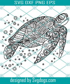 Download Swimming Turtle Zentangle Mandala Svg Archives Svgdogs