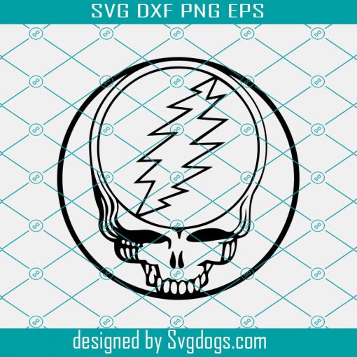 Grateful Dead Svg, Steal Your Face Transparent Logo Jerry Dead Head Greatful Digital Svg, Skull Svg