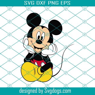 Mickey Mouse Svg, Sitting cross legged Walt , Disney Svg - SVG EPS DXF ...