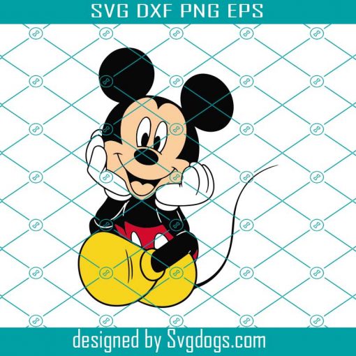 Mickey Mouse Svg, Sitting cross legged Walt , Disney Svg