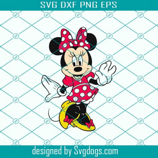 Minnie Mouse Svg, Red Dress Polka Dots Polkadots Digital Svg, Disney Svg