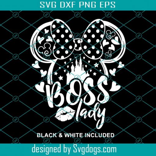 Boss Lady Svg, Disney Lady Print For T-shirt Svg, Mickey Boss Svg, For Girl Birthday Svg, Mickey Mom Svg