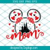 Mickey Mom Svg, Minnie Heart Print For T-shirt Svg, Disney Castle Svg