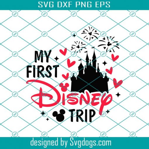 My First Disney Trip Svg, Disney Love Print For T-shirt Svg, Baby Disney Trip Svg, Mickey Baby Svg