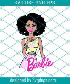 Barbie Afro Girl Svg, Barbie Doll Svg, Girl Svg