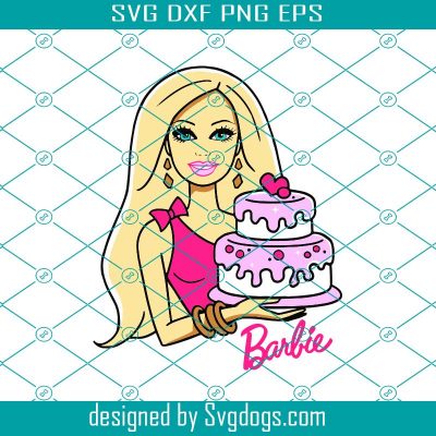 barbie birthday svg