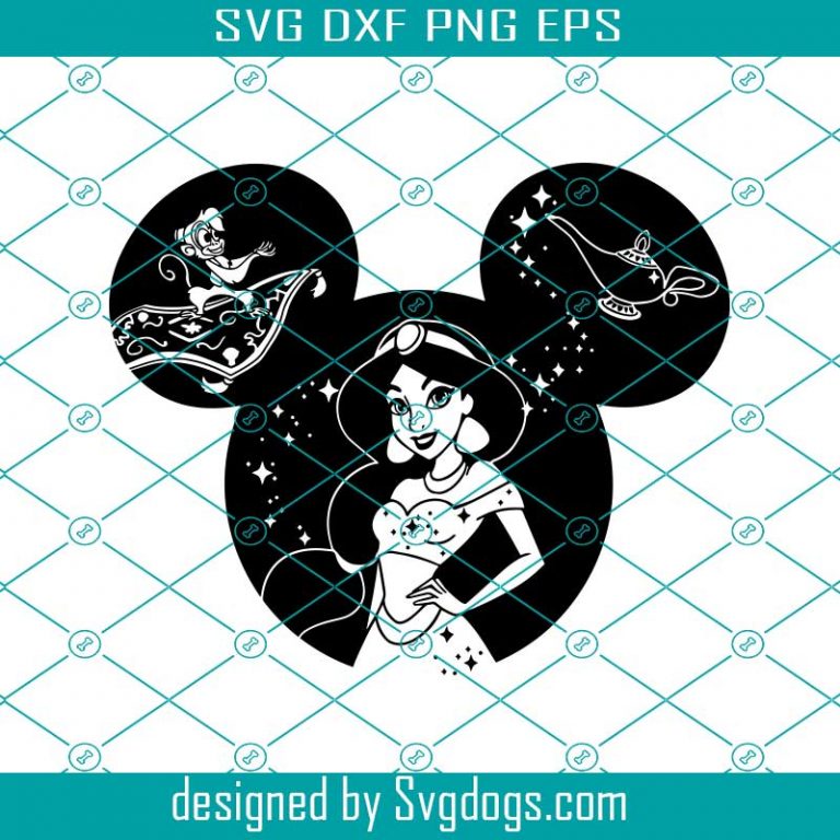 Jasmine Svg, Aladdin Svg, Disney Princess Svg, Disney Ears Svg