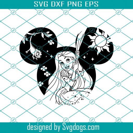 Rapunzel Tangled Svg, Disney Mickey Minnie Ears Svg, Disney Princess Svg