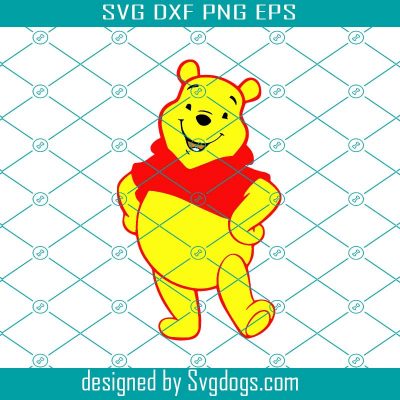 Download Bear Winnie The Pooh Svg, Layered By Color Svg, Nursery Print Svg, Baby Shower Decor Svg - SVGDOGS