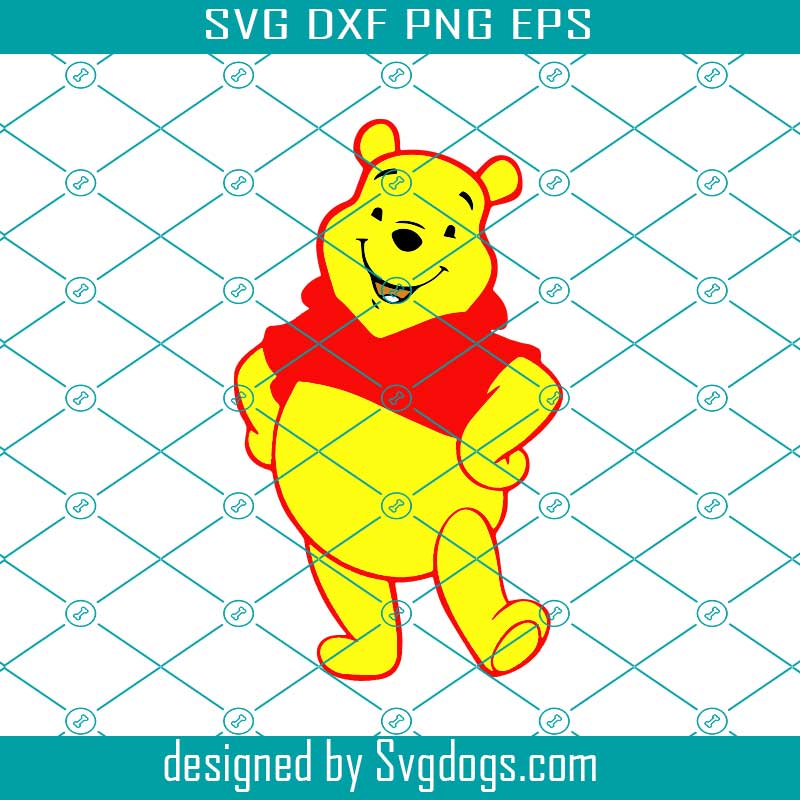 Download Bear Winnie The Pooh Svg Layered By Color Svg Nursery Print Svg Baby Shower Decor Svg Svgdogs