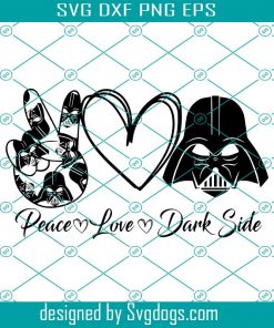 Peace Love Dark Side Darth Vader Svg, Skull Svg, Trending Svg