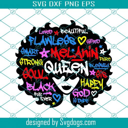 Black Queen Svg, Black Woman Svg, Black Girl Magic Svg, Afro Woman Svg, Melanin Svg