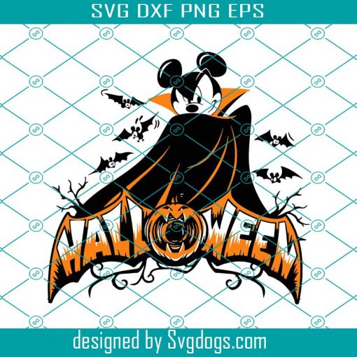 Disney Halloween Svg, Disney Mickey Mouse Svg, Halloween Vampire Svg, Disney Mickey Vampire Svg, Mickey Terror Svg