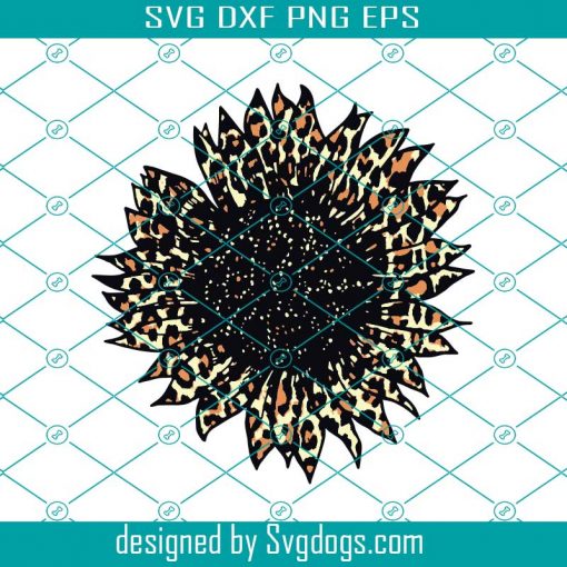 Leopard Cheetah Sunflower Svg, Sunflower Svg, Leopard Cheetah Svg, Leopard Svg