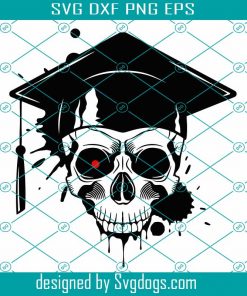 Skull In A Graduate Cap Svg, Skeleton Svg, Senior Class 2021 Svg, School Svg