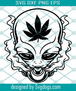 Smoking Alien Svg, Cannabis Alieng Svg, Smoking Joint Svg, Stoned Alien Svg, Alien Smoking Joint Svg, Alien Svg, Weed Svg