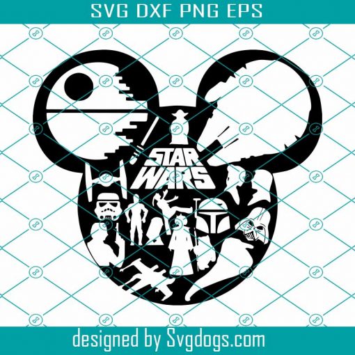 Mickey Mouse Star Wars Svg, Mickey Mouse Svg, Star Wars Svg