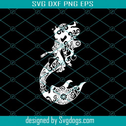 Mermaid Svg, Mandala Svg, Mermaid Mandala Svg, Trending Svg