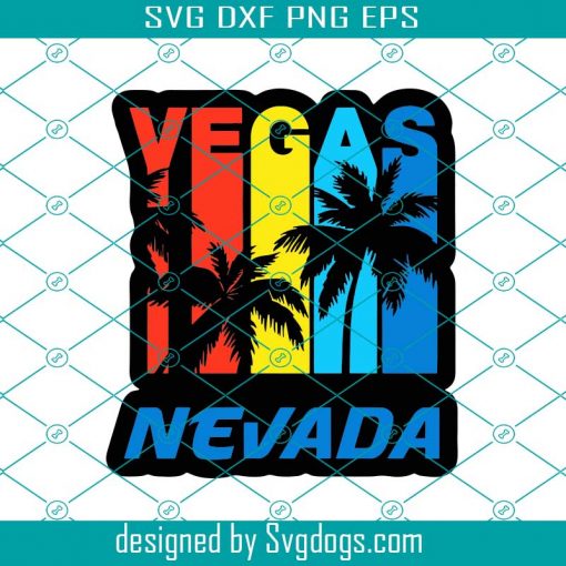 Retro Las Vegas Nevada Palm Trees Vacation Svg, Trending Svg, Vegas Nevada Svg, Las Vegas Svg, Palm Trees Svg, Vacation Svg