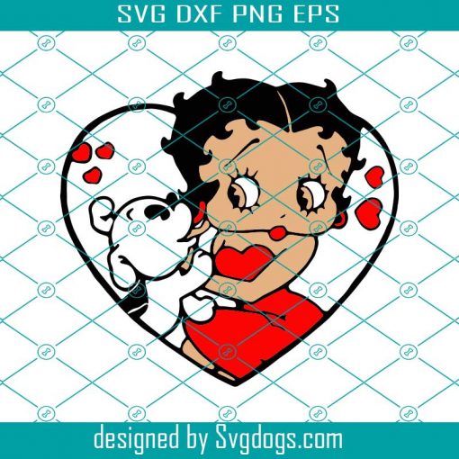 Betty Boop And Puppy Svg, Trending Svg, Betty Boop Svg, Sexy Betty Boop Svg, Betty Boop Shirt Svg, Betty Boop Gift Svg, Betty Boop Lover Svg