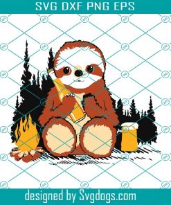 Happy Camper Svg, Trending Svg, Sloth Svg, Sloth Gift Svg, Sloth Shirt Svg, Gift For Camping Svg