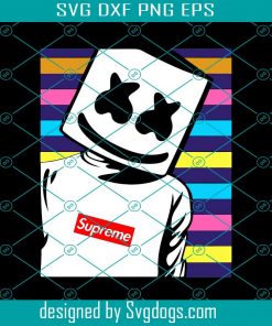 Marshmello Supreme Funny Svg, Supreme Svg, Trending Svg