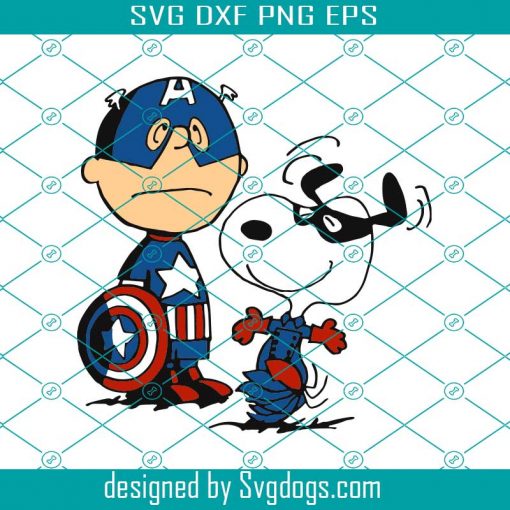 Snoopy Captain America Svg, Snoopy Cartoon Svg, Disney Cartoon Svg, Peanuts Cartoon Svg Eps Png Dxf