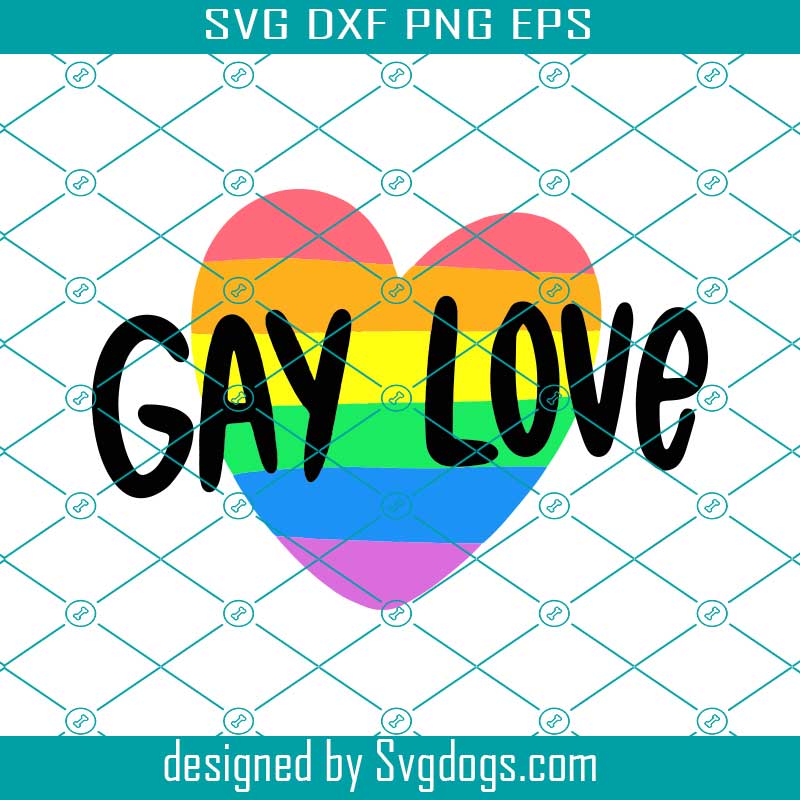 Gay Love Rainbow Heart Svg, Trending Svg, Gay Svg, Gay Love Svg, Lgbt ...